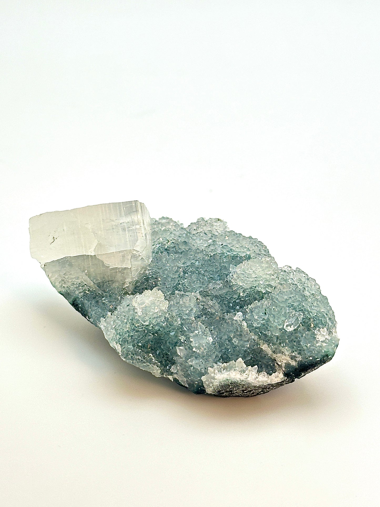 Blue Chalcedony with Apophyllite