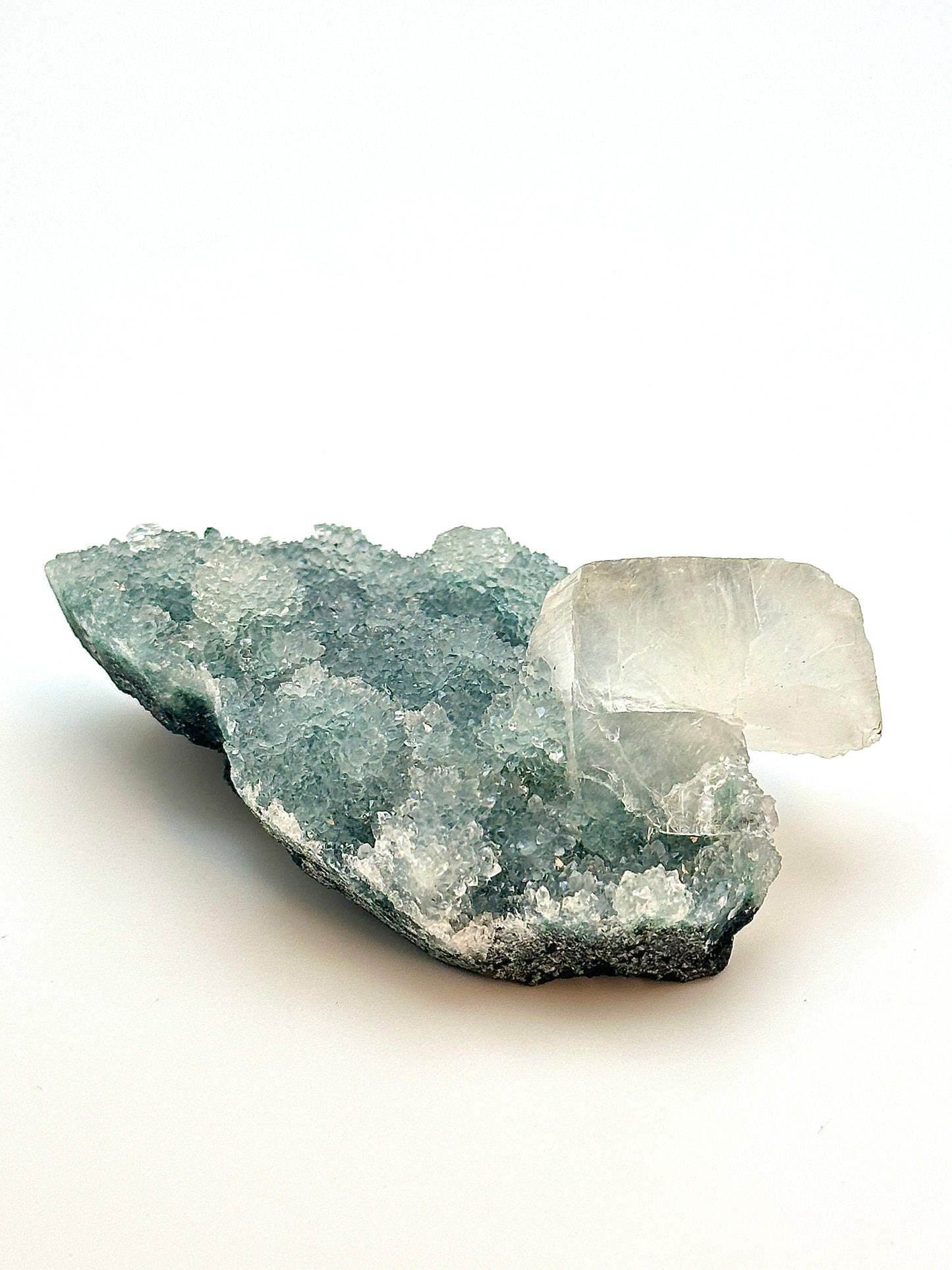 Blue Chalcedony with Apophyllite