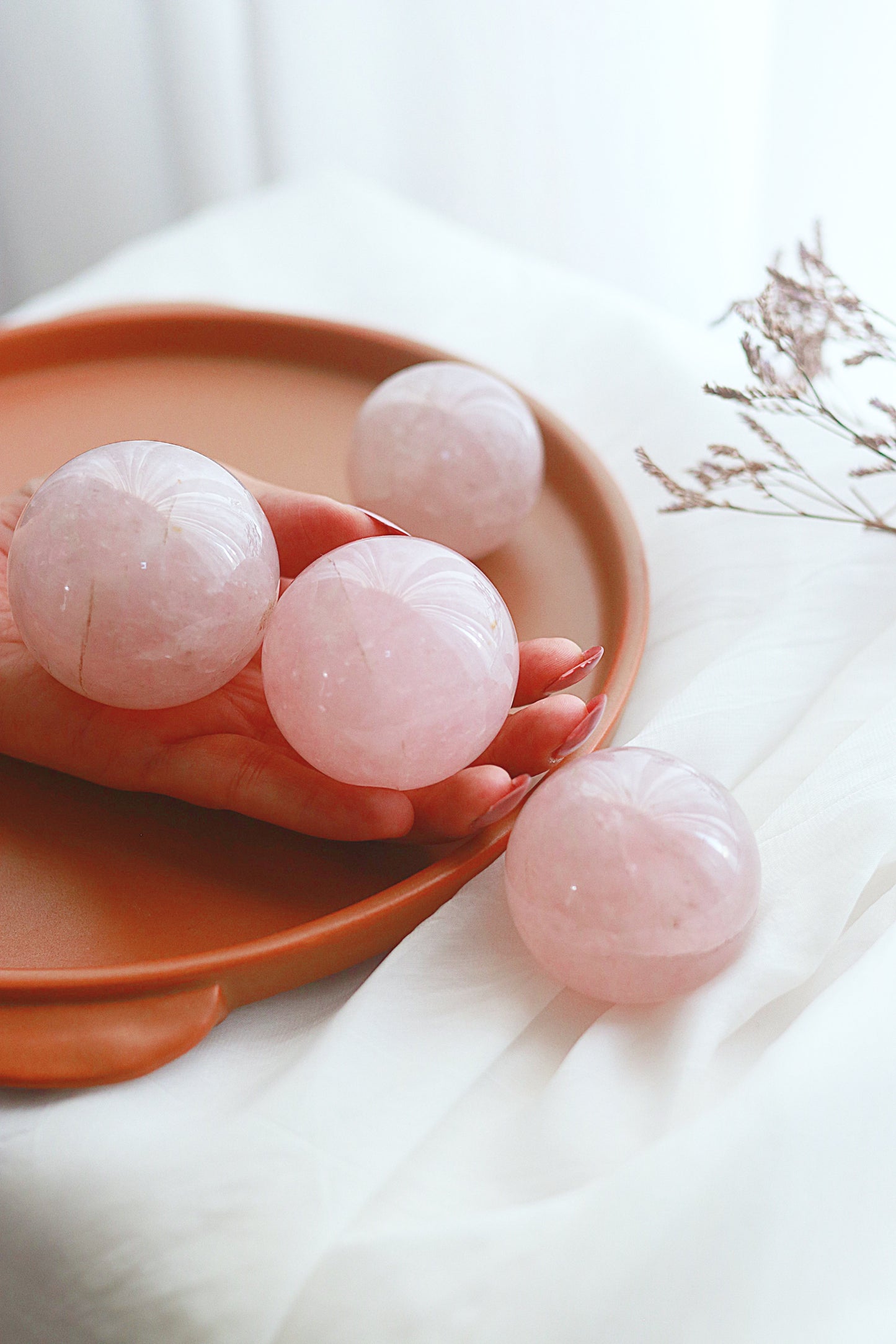 Rose Quartz Spheres