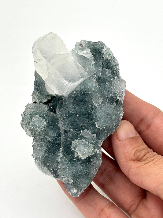 Blue Chalcedony with Apophyllite