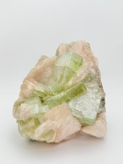 Green Apophyllite with Stilbite