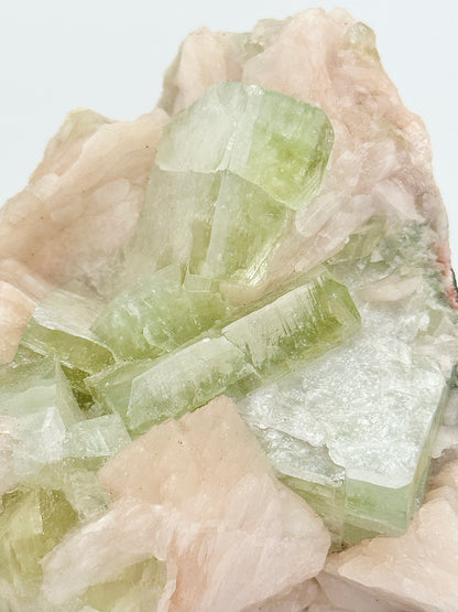 Green Apophyllite with Stilbite