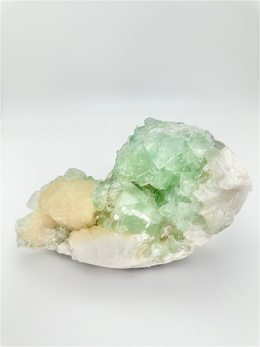 Green Apophyllite with Stilbite