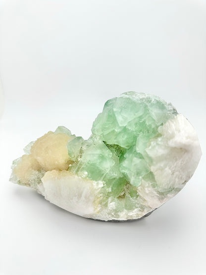 Green Apophyllite with Stilbite