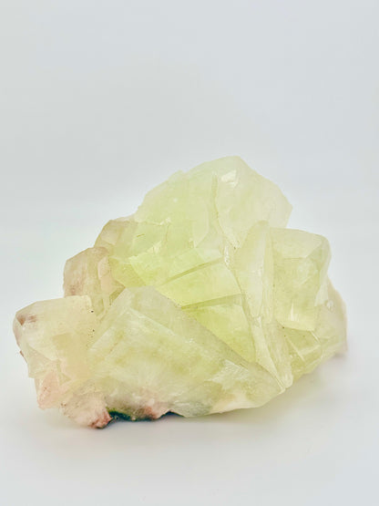 Green Apophyllite with Hematite