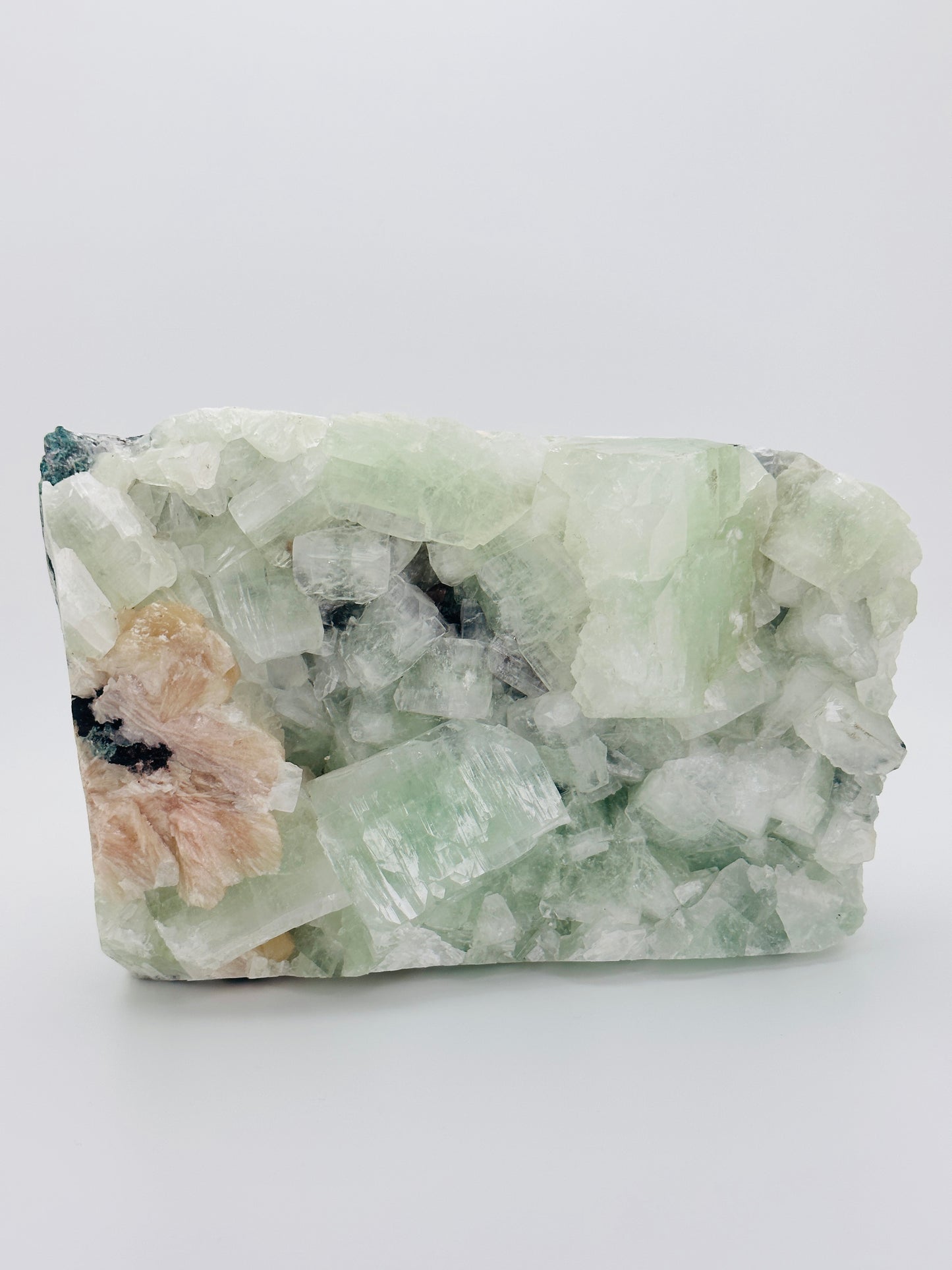 Green Apophyllite and Stilbite