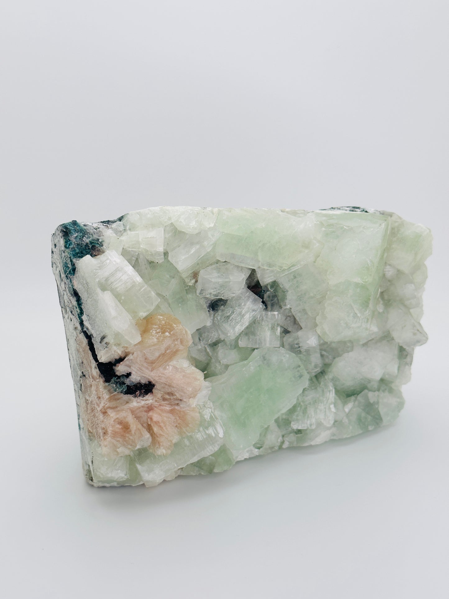 Green Apophyllite and Stilbite