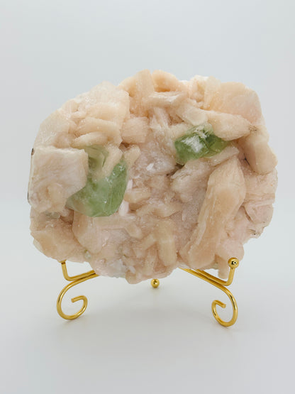 Green Apophyllite with Stilbite