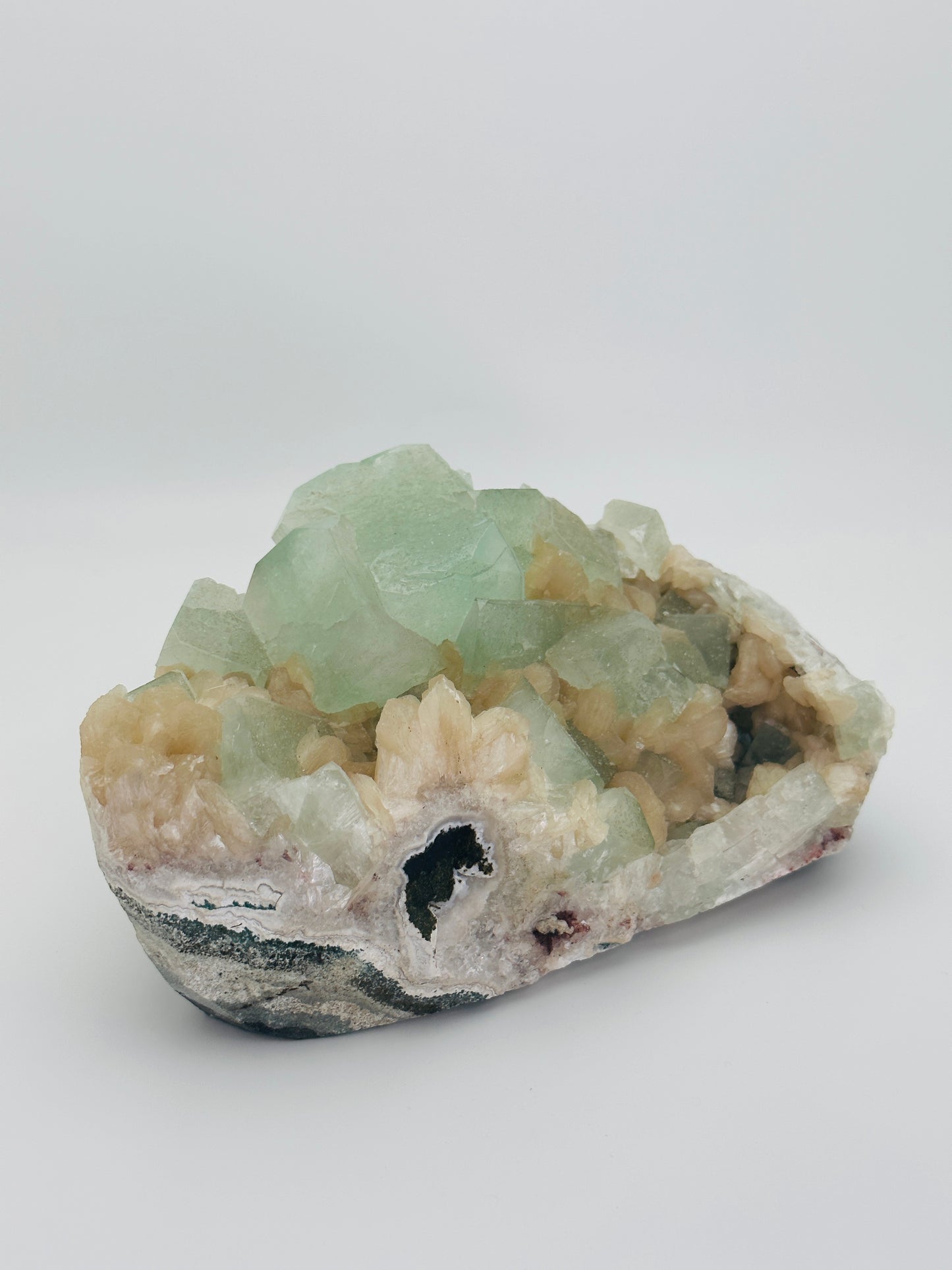 Green Apophyllite with Stilbite