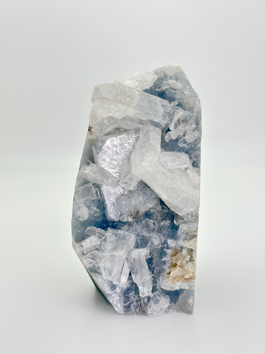 Blue Chalcedony with Apophyllite