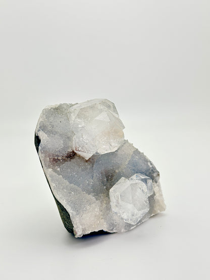 Blue Chalcedony with Diamond Apophyllite