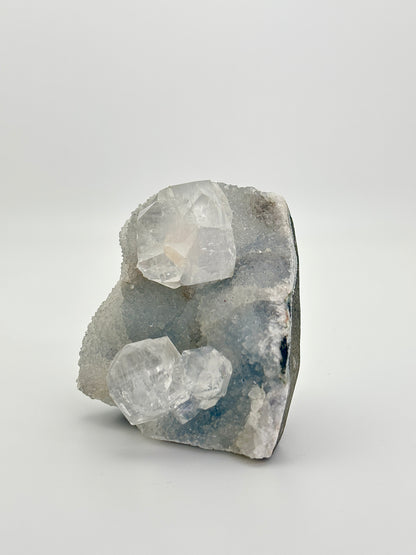 Blue Chalcedony with Diamond Apophyllite