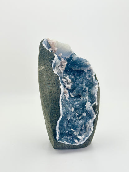 Blue Chalcedony with Stilbite