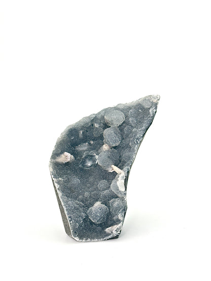 Black Chalcedony with Diamond Apophyllite and Stilbite