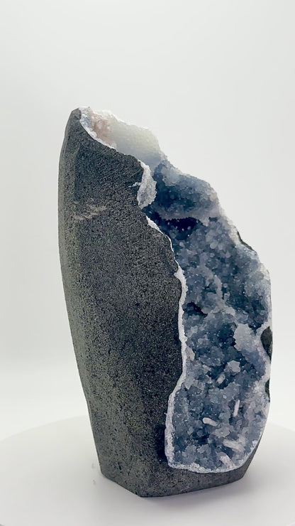 Blue Chalcedony with Stilbite