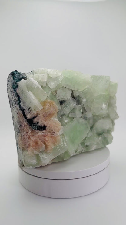 Green Apophyllite and Stilbite