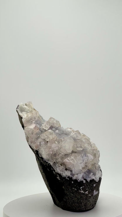 Chalcedony with Diamond Apophyllite